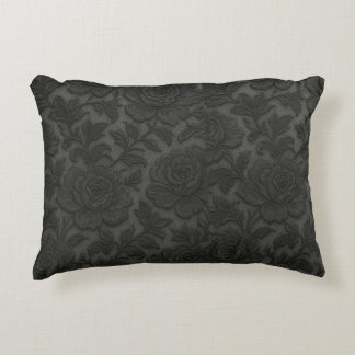ALMOFADA Detailed floral income in black desing Decorative Cushion