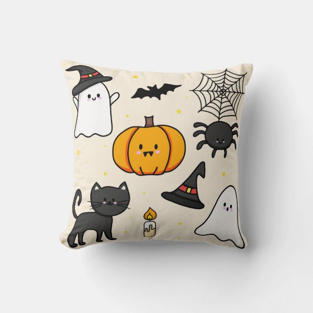 Almofada fofa com desenho Happy Halloween Cushion (Front)