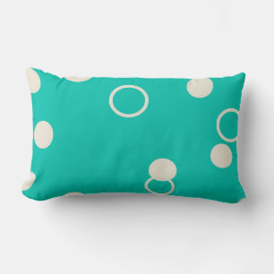 Almofadas DESIGN Padrão Gráfico em Turquesa        Lumbar Cushion