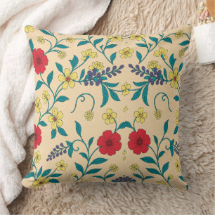 ALMOFADAS Floral Vintage com Hibiscos Cushion