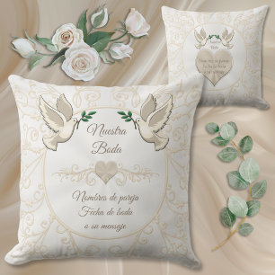 Almohadas de boda personalizadas. Regalos de boda Cushion