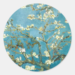 Almond blossom (1890) Vincent Van Gogh Fine Art Classic Round Sticker