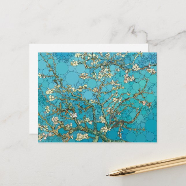 Almond Blossom by After Vincent van Gogh Holiday Postcard (Front/Back In Situ)