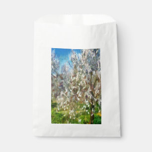 Almond Blossom Pointillism Dot Art Painting Favour Bags