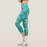 Almond Blossom Van Gogh Capri Leggings<br><div class="desc">Vintage painting reprodution of Almond Blossom by Vincent van Gogh,  1890. It features the blossoming almond tree branches against the sky. Almond trees bloom early in the spring and symbolise the start of new life. Van Gogh made this painting as a gift for his newborn nephew.</div>