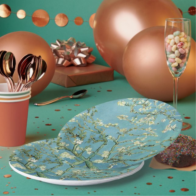 Almond blossom, Van Gogh Paper Plate (Multi)