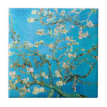 Almond Blossom Vincent van Gogh Tile<br><div class="desc">Beautiful almond blossoms on almond tree by Vincent van Gogh.</div>