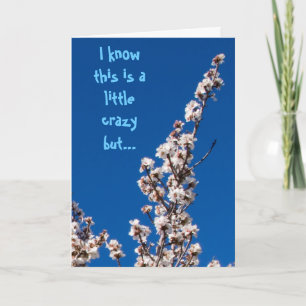 Almond Blossom Wacky Thanks Thank You Card