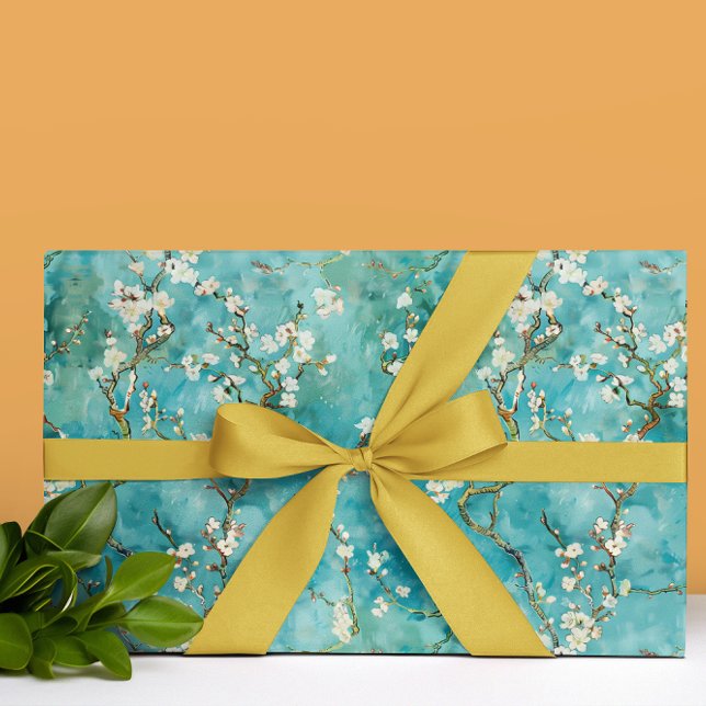 Almond Blossoms Blue Vincent Van Gogh Wrapping Paper (Creator Uploaded)
