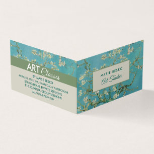 Almond Blossoms By Van Gogh, Art Teacher, Detailed Business Card