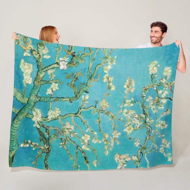 Almond Blossoms by van Gogh Fleece Blanket (In Situ)