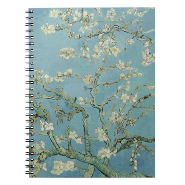 Almond Blossoms by Vincent Van Gogh Fine Art Notebook (Front)