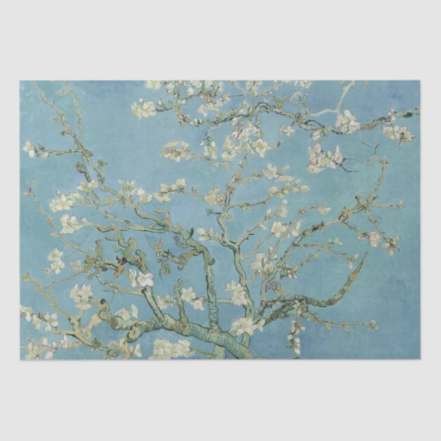 Almond Blossoms by Vincent Van Gogh Tissue Paper (Front)