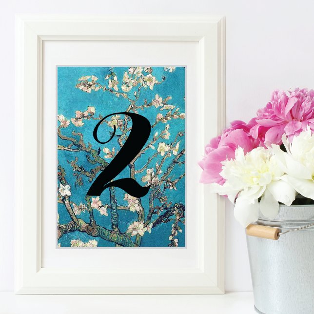 Almond Blossoms Floral Wedding Table Number (Creator Uploaded)