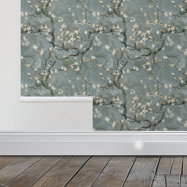 Almond Blossoms Grey Vincent Van Gogh Wallpaper (Creator Uploaded)