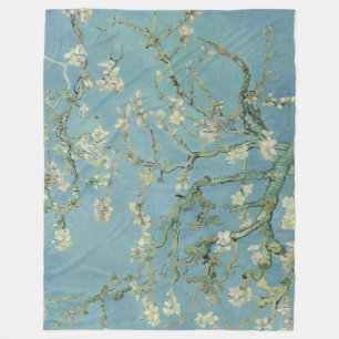 Almond Blossoms Painting by Van Gogh Fleece Blanket