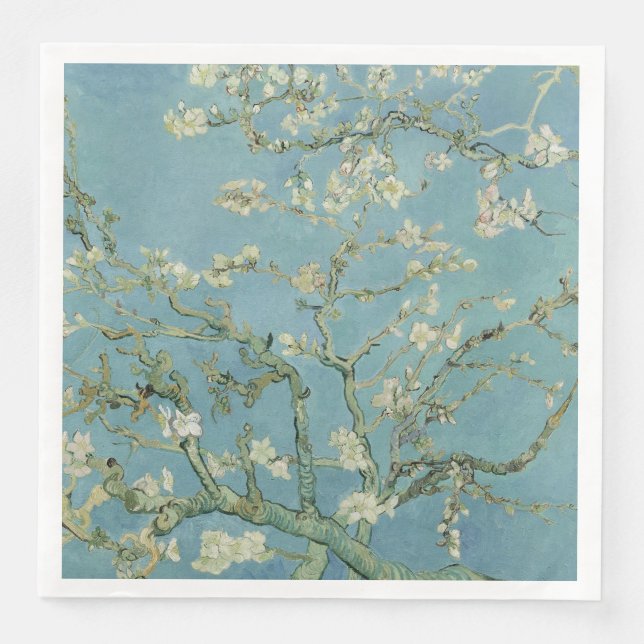 Almond Blossoms Painting by Van Gogh Napkin (Front)