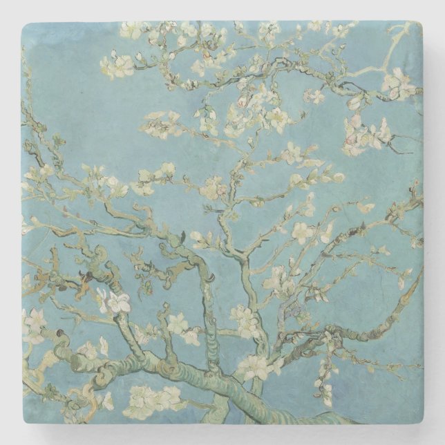 Almond Blossoms Painting by Van Gogh Stone Coaster (Front)