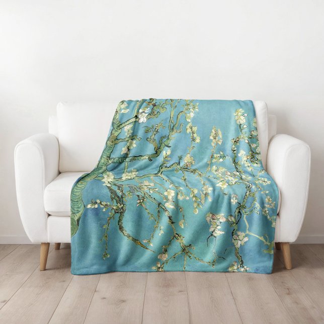 Almond Blossoms | Vincent van Gogh Fleece Blanket (Creator Uploaded)