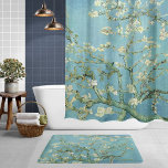 Almond Blossoms | Vincent van Gogh Shower Curtain<br><div class="desc">Almond Blossoms (1890) by Dutch artist Vincent van Gogh (1853-1890). Van Gogh's Almond Blossoms painting showcases delicate white flowers set against a vibrant turquoise sky, symbolising new life and renewal. Inspired by Japanese art, the elegant branches and flowing lines create a sense of serenity and natural beauty. The textured brushstrokes...</div>