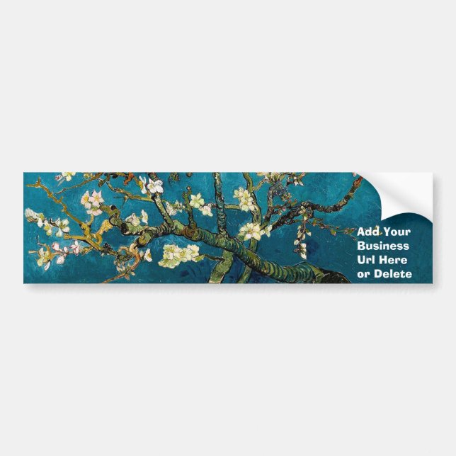 Almond Branches in Bloom Bumper Sticker (Front)