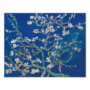 Almond Branches in Bloom (Indigo) Van Gogh Photo Print