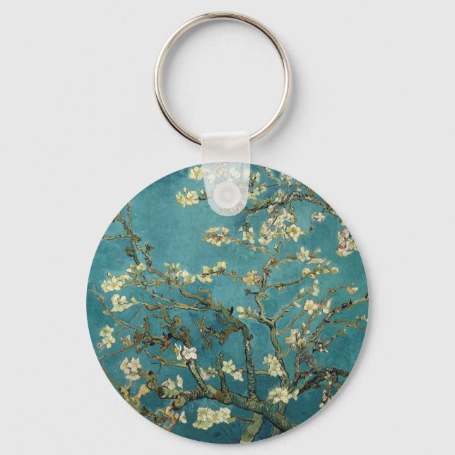Almond Branches in Bloom Key Ring (Front)