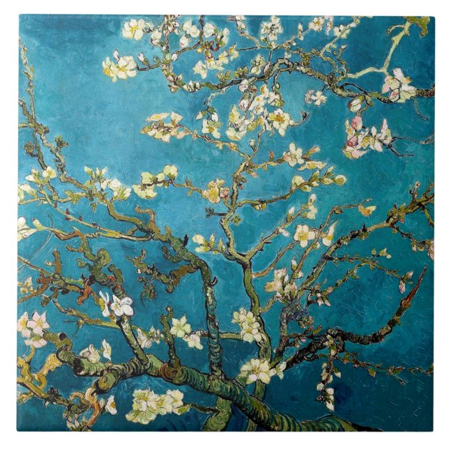 Almond Branches in Bloom Tile (Front)