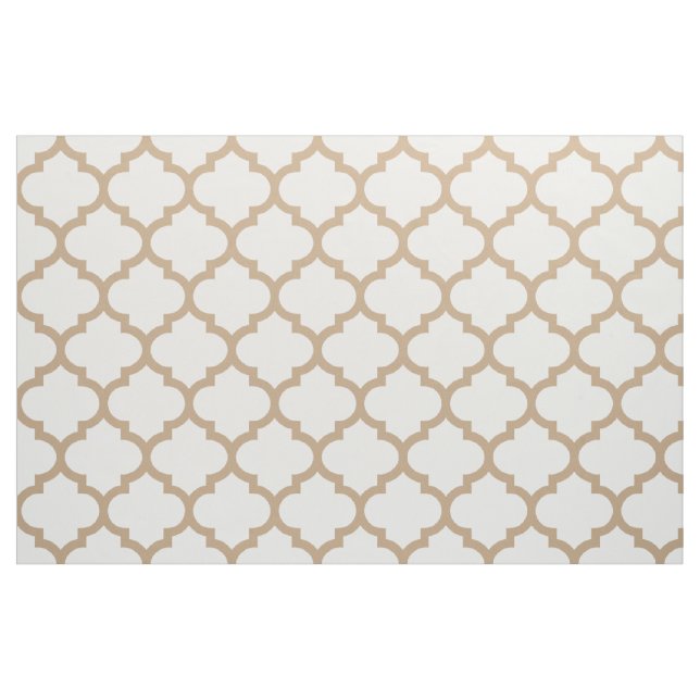 Almond Brown Moroccan Trellis Pattern Fabric (Yard)