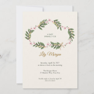 Almond Cloud Sprinkle Baby Shower Invitation