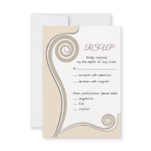 Almond Coloured Koru - New Beginnings - RSVP