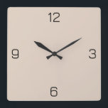 Almond E3D2C3 Colour - Option to Add Name Square Wall Clock<br><div class="desc">A full scale PNG image based on the HEX code (six-digit hex triplet) shown. Use this code to mix, match and customise any other item to go with this, or to add to other collections. Hex codes may be used to customise most text and background colours on Zazzle products. You...</div>
