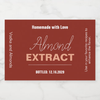 Almond Extract Modern Label Sticker