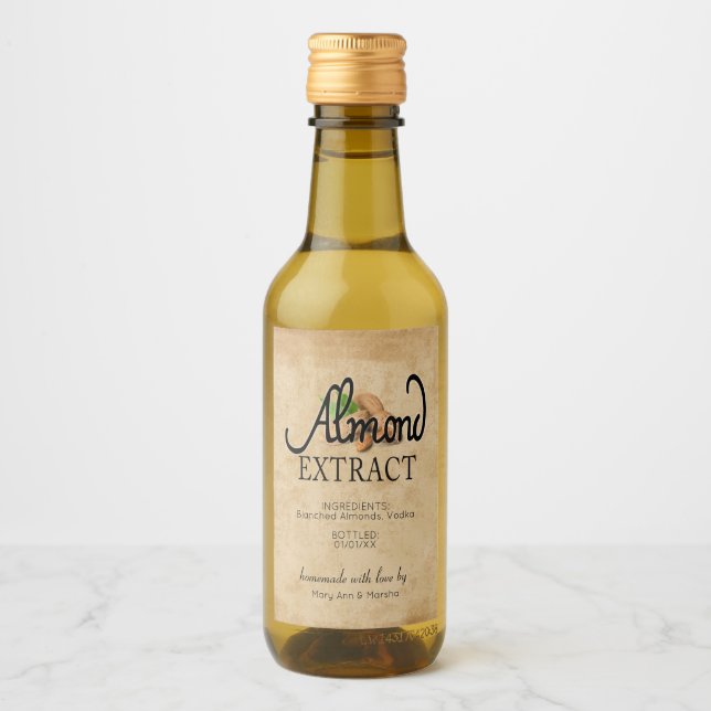 Almond Extract Wine Label (Front)
