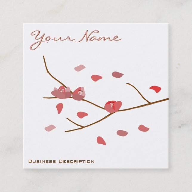 Almond flowers Business Card (Front)