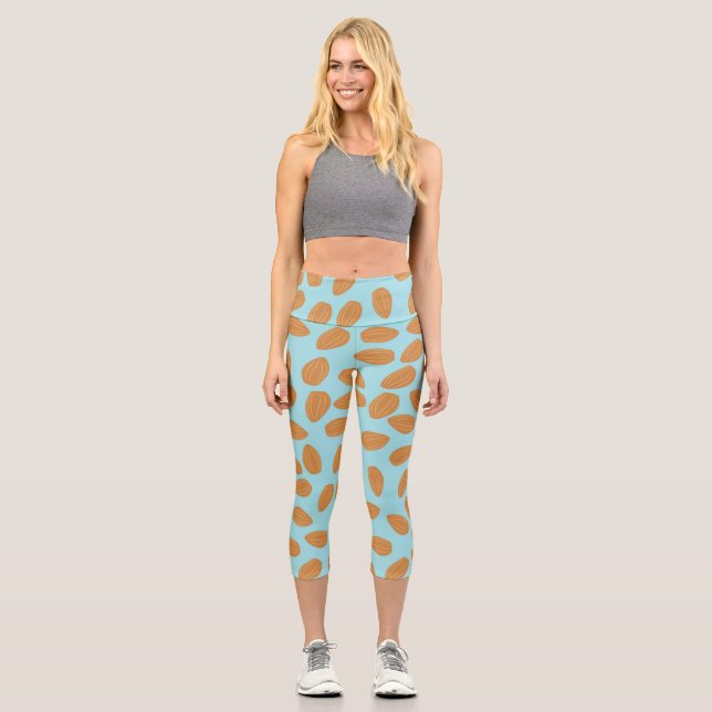 Almond Pattern Capri Leggings (Front)