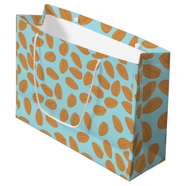Almond Pattern Large Gift Bag (Front Angled)