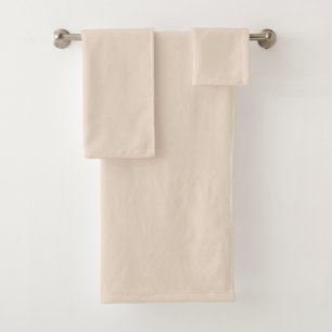 Almond (solid colour) bath towel set
