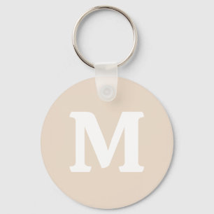 Almond solid colour key ring