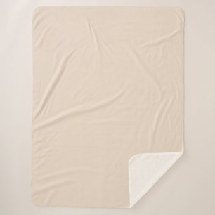 Almond (solid colour) sherpa blanket