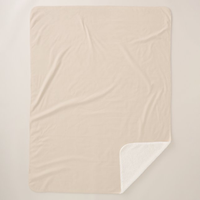 Almond (solid colour) sherpa blanket (Front)