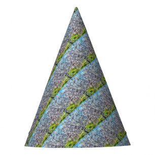 Almond Tree Blossom Dotted Art Style Painting Party Hat