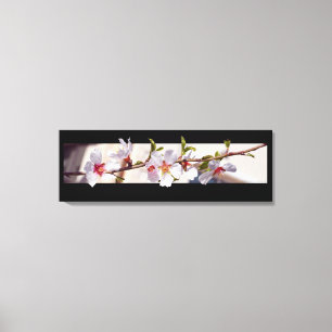 almond tree flower blossom wrapped canvas