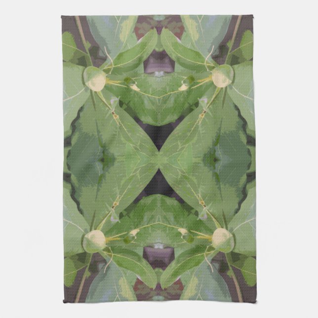 Almond Tree Pattern Tea Towel (Vertical)