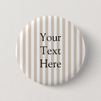 Almond & White Stripes 6 Cm Round Badge