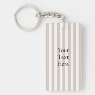 Almond & White Stripes Key Ring