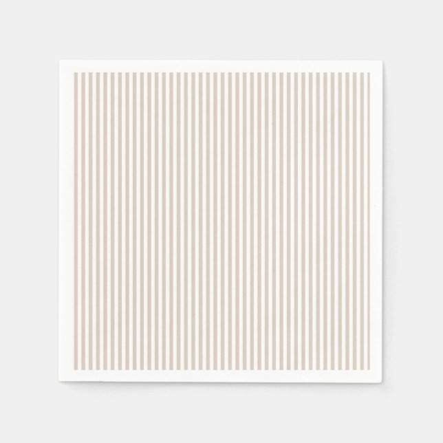 Almond & White Stripes Napkin (Front)