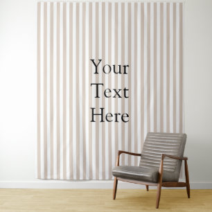 Almond & White Stripes  Tapestry