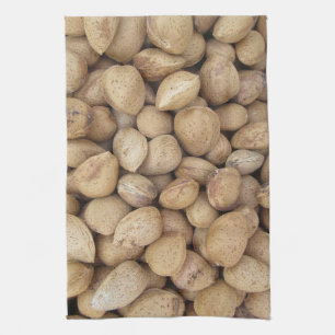 Almonds Fall Autumn Patterns Tea Towel