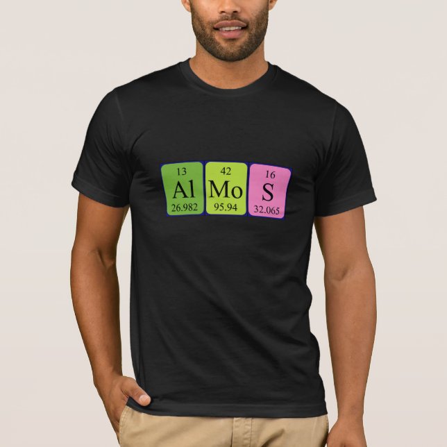 Álmos periodic table name shirt (Front)
